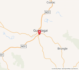 Map of South Gundagai, New South Wales
