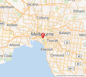Map of South Melbourne, VictoriaVictoria
