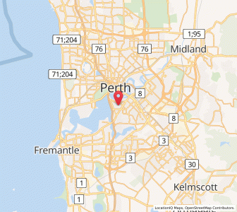 Map of South Perth, Western Australia