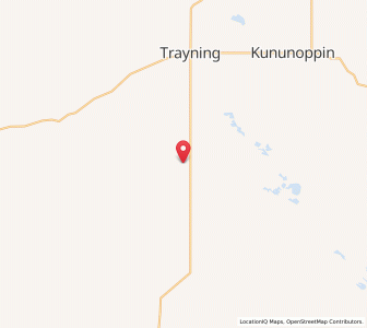 Map of South Trayning, Western Australia