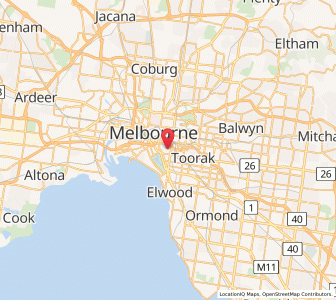 Map of South Yarra, VictoriaVictoria