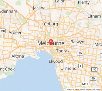 Map of Southbank, VictoriaVictoria