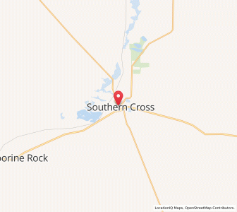 Map of Southern Cross, Western Australia