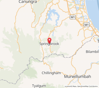 Map of Springbrook, Queensland