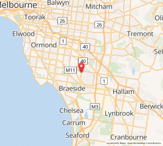 Map of Springvale South, VictoriaVictoria