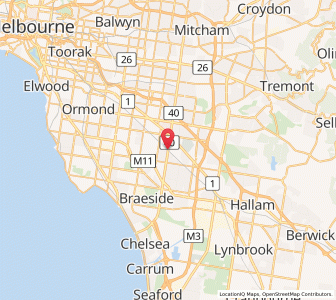 Map of Springvale, VictoriaVictoria