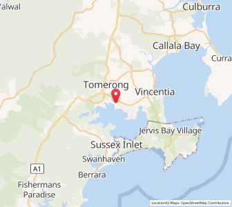 Map of St. Georges Basin, New South Wales