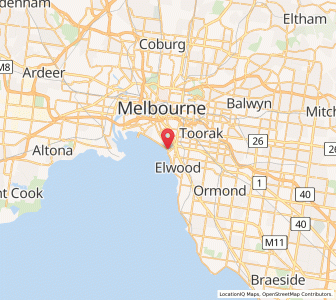 Map of St Kilda West, VictoriaVictoria