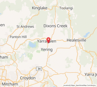 Map of Steels Creek, VictoriaVictoria