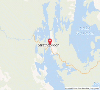 Map of Strathgordon, TasmaniaTasmania