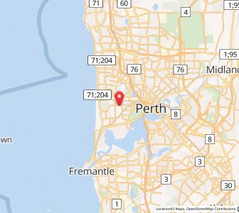 Map of Subiaco, Western Australia