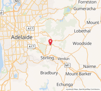 Map of Summertown, South Australia