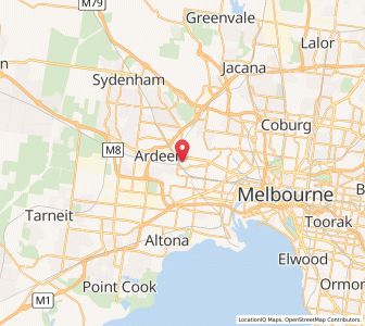 Map of Sunshine, VictoriaVictoria