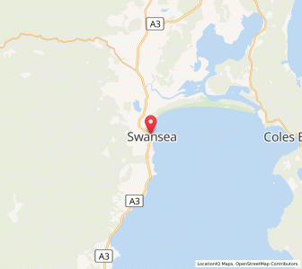 Map of Swansea, TasmaniaTasmania