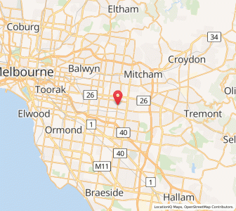 Map of Tally Ho, VictoriaVictoria