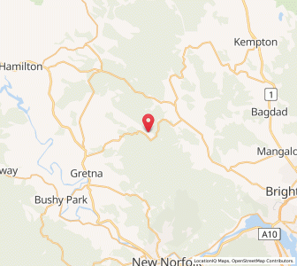 Map of Tanina, TasmaniaTasmania
