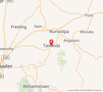 Map of Tanunda, South Australia