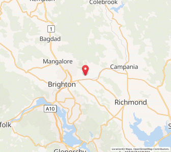 Map of Tea Tree, TasmaniaTasmania