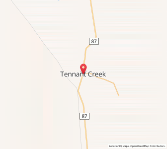 Map of Tennant Creek, Northern Territory