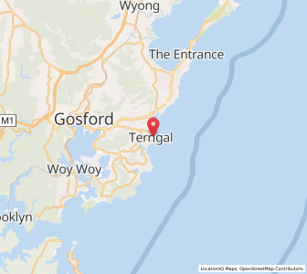 Map of Terrigal, New South Wales
