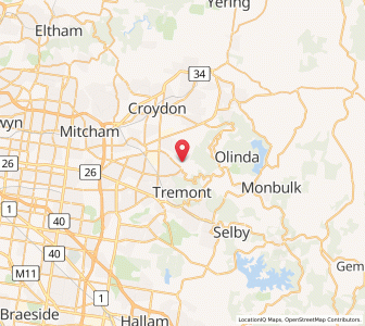 Map of The Basin, VictoriaVictoria