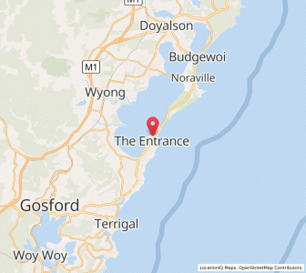 Map of The Entrance, New South Wales