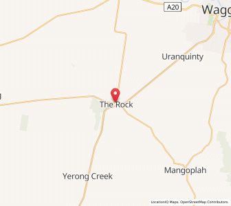 Map of The Rock, New South Wales