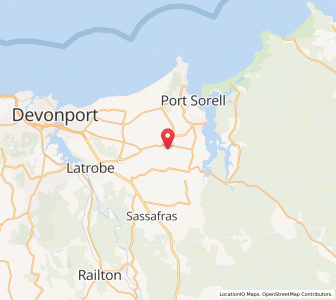 Map of Thirlstane, TasmaniaTasmania