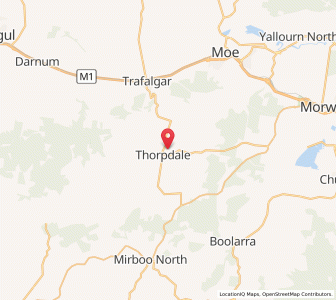 Map of Thorpdale, VictoriaVictoria