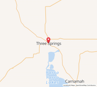 Map of Three Springs, Western Australia