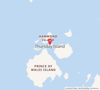 Map of Thursday Island, Queensland