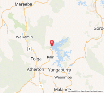 Map of Tinaroo Falls, Queensland