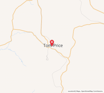 Map of Tom Price, Western Australia