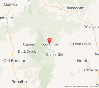 Map of Toonumbar, New South Wales