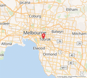 Map of Toorak, VictoriaVictoria