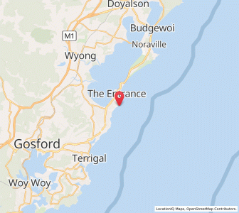 Map of Toowoon Bay, New South Wales