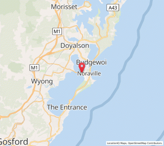 Map of Toukley, New South Wales