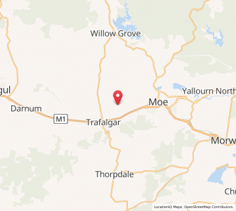 Map of Trafalgar East, VictoriaVictoria