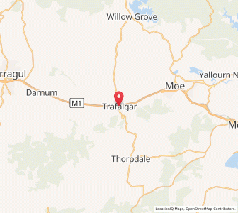 Map of Trafalgar, VictoriaVictoria