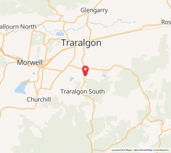 Map of Traralgon South, VictoriaVictoria