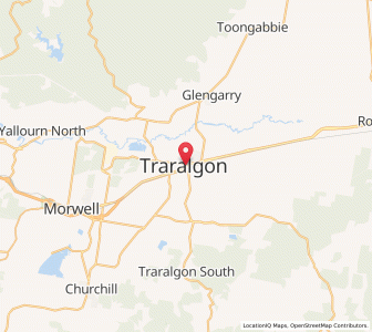 Map of Traralgon, VictoriaVictoria