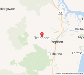 Map of Trebonne, Queensland