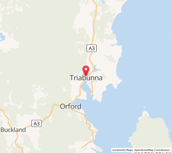 Map of Triabunna, TasmaniaTasmania
