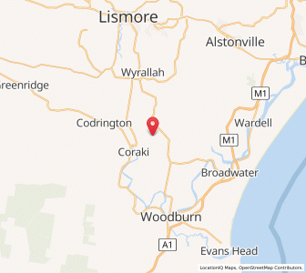 Map of Tuckurimba, New South Wales