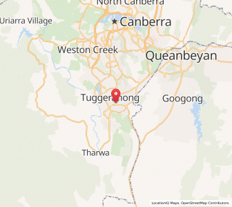 Map of Tuggeranong, Australian Capital Territory