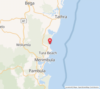 Map of Tura Beach, New South Wales