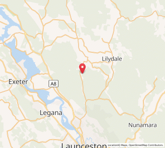 Map of Turners Marsh, TasmaniaTasmania