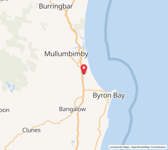 Map of Tyagarah, New South Wales