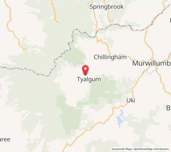 Map of Tyalgum, New South Wales