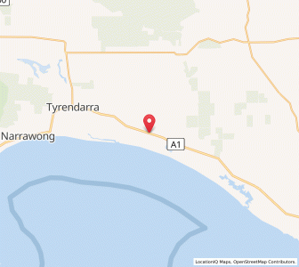 Map of Tyrendarra East, VictoriaVictoria